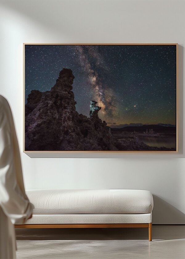 ROCK FORMATIONS UNDER THE STARRY SKY