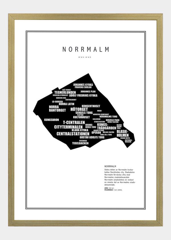 TEXT KARTA NORRMALM (SVART)