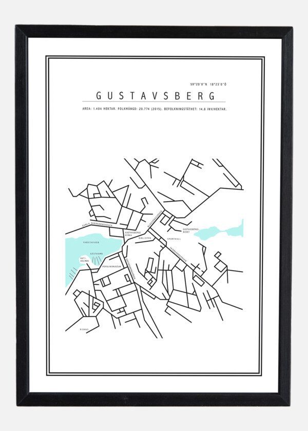 KARTA GUSTAVSBERG (BLÅ)