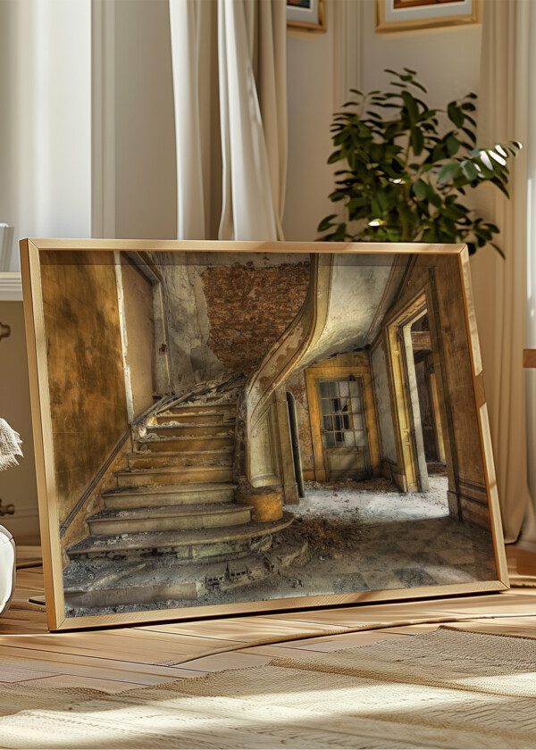 STAIRS IN OLD HOUSE