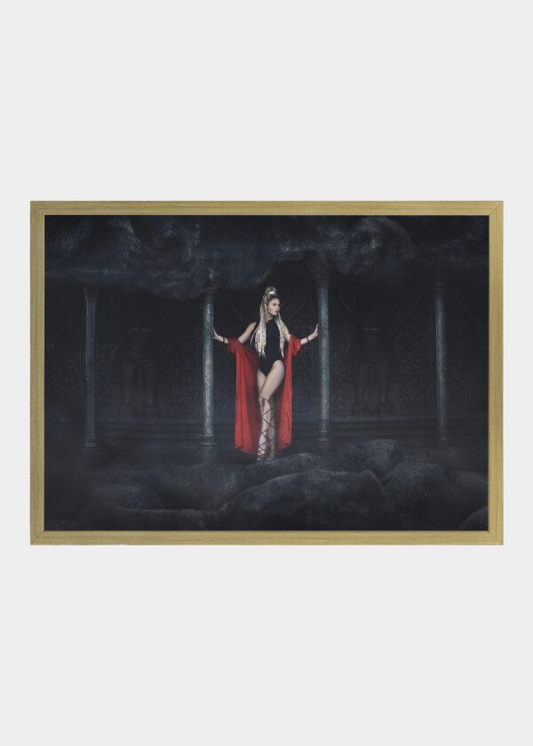 MODEL IN DARK FOREST