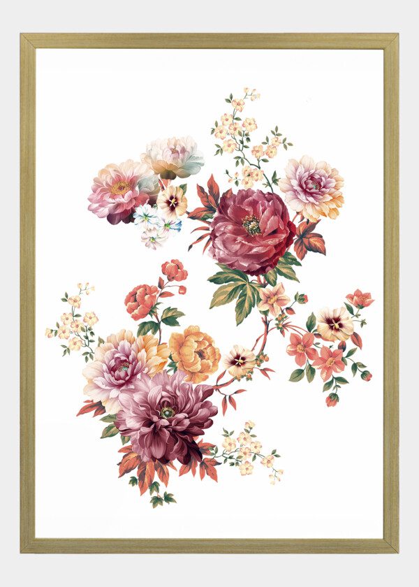 NEAT FLOWERS, LEAVES AND FLOWERS ART DESIGN