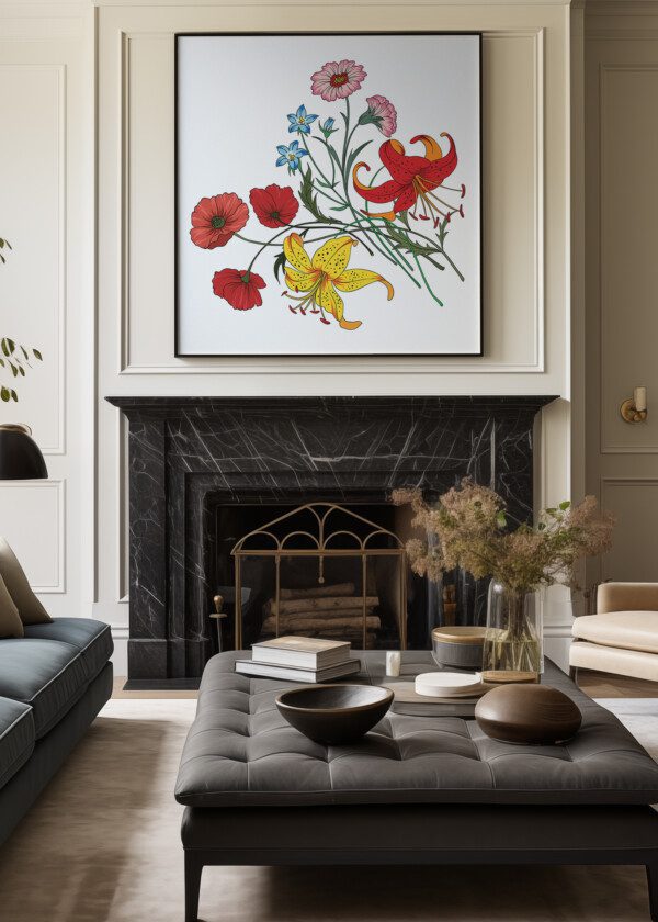 BOUQUET OF GARDEN FLOWERS. BLOOMING FLOWERS. WILD FLOWERS