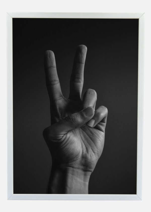 HAND MAKING THE SIGN OF PEACE AND LOVE