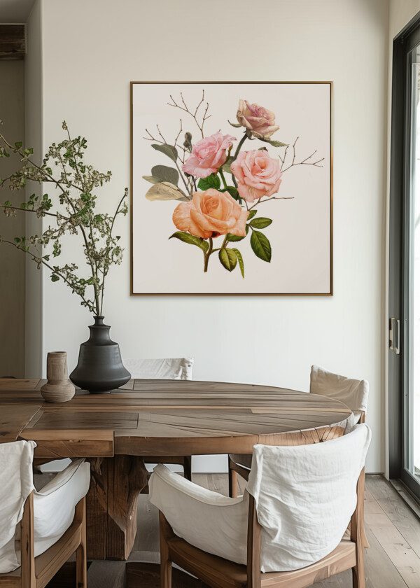 ILLUSTRATION OF BEAUTIFUL FLOWER ON WHITE BACKGROUND
