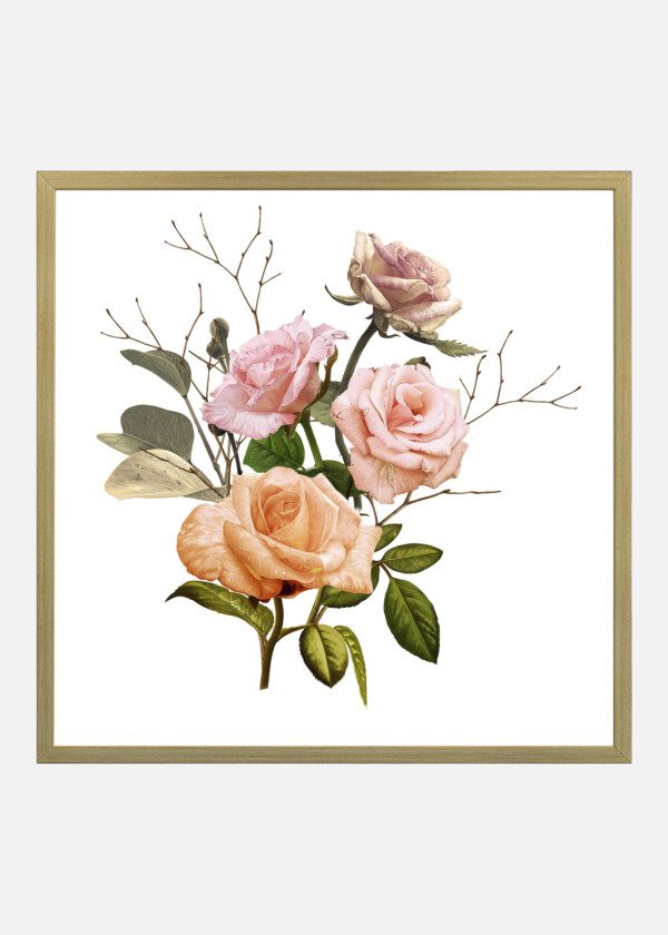 ILLUSTRATION OF BEAUTIFUL FLOWER ON WHITE BACKGROUND