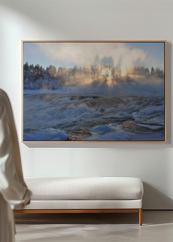STORFORSEN, BIGGEST WATERFALL IN SWEDEN IN WINTER