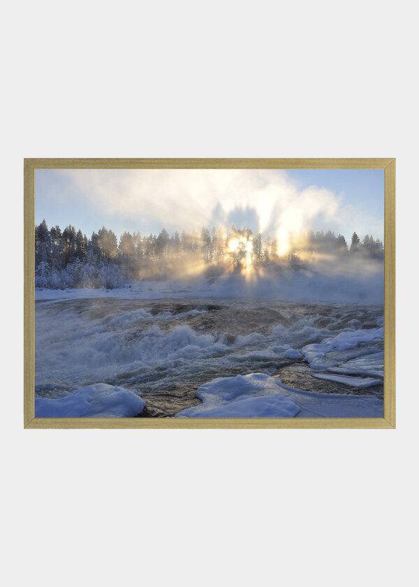 STORFORSEN, BIGGEST WATERFALL IN SWEDEN IN WINTER