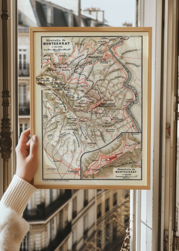 MONTAÑA DE MONTSERRAT, SPANIEN 1913