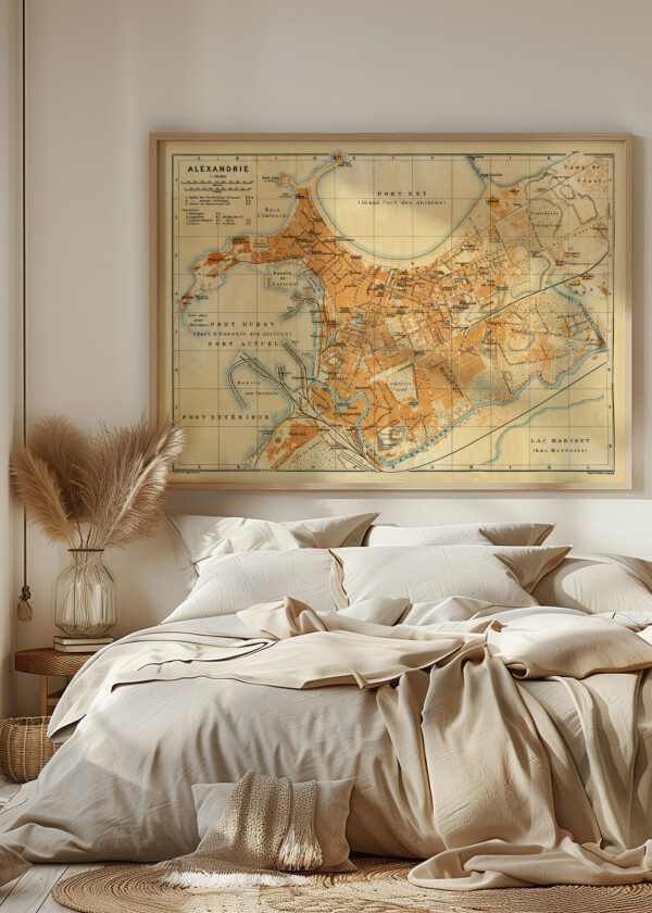 MAP ALEXADRIA 1909 EGYPT