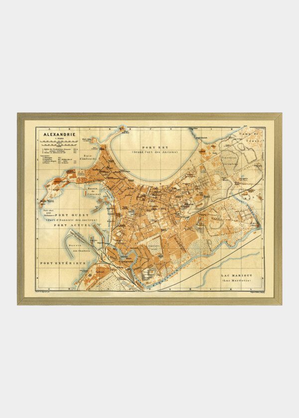 MAP ALEXADRIA 1909 EGYPT