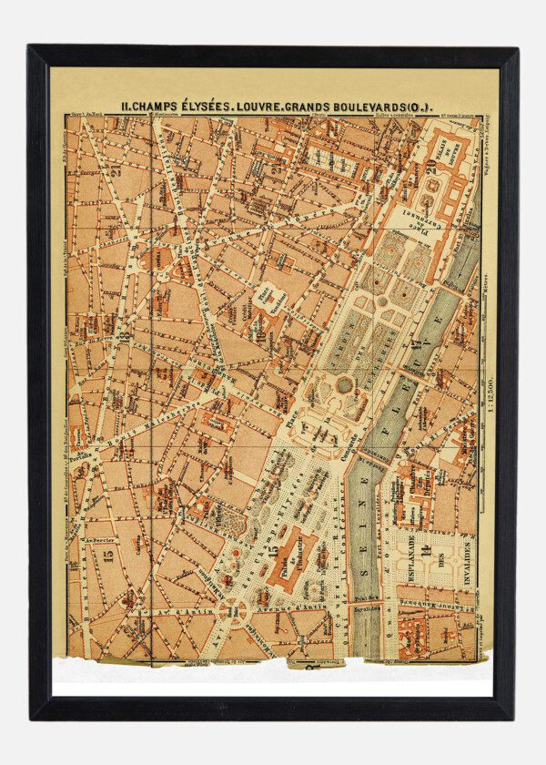 PARIS CHAMPS ÉLYSÉES LOUVRE GRANDS BOULEVARDS, FRANKRIKE 1909