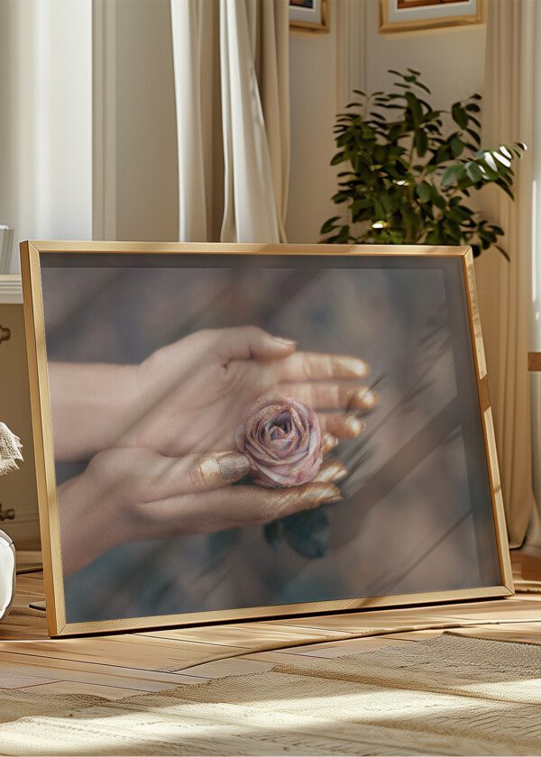 HOLDING A ROSE