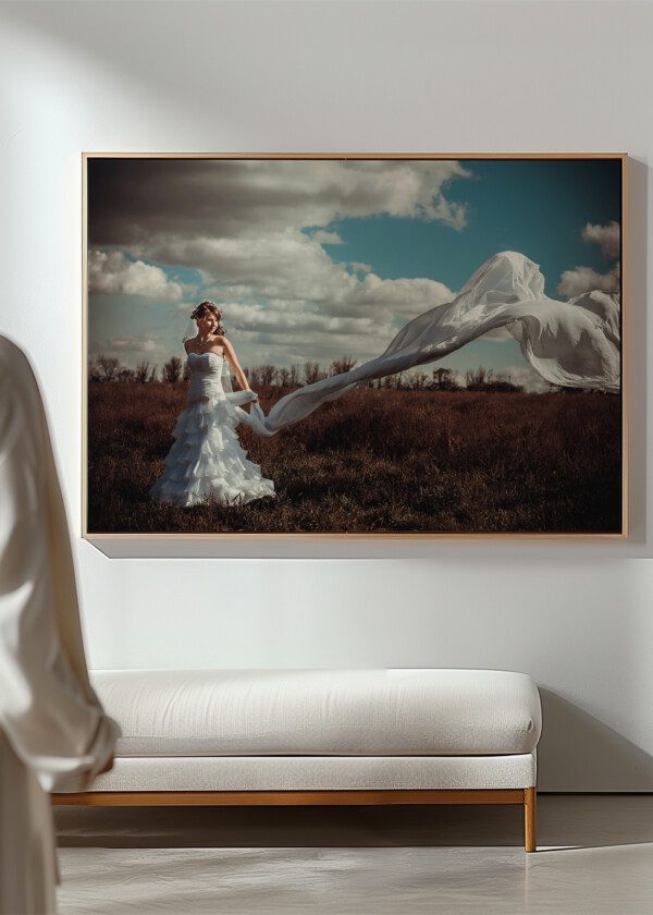 BRIDE ON A WINDY DAY
