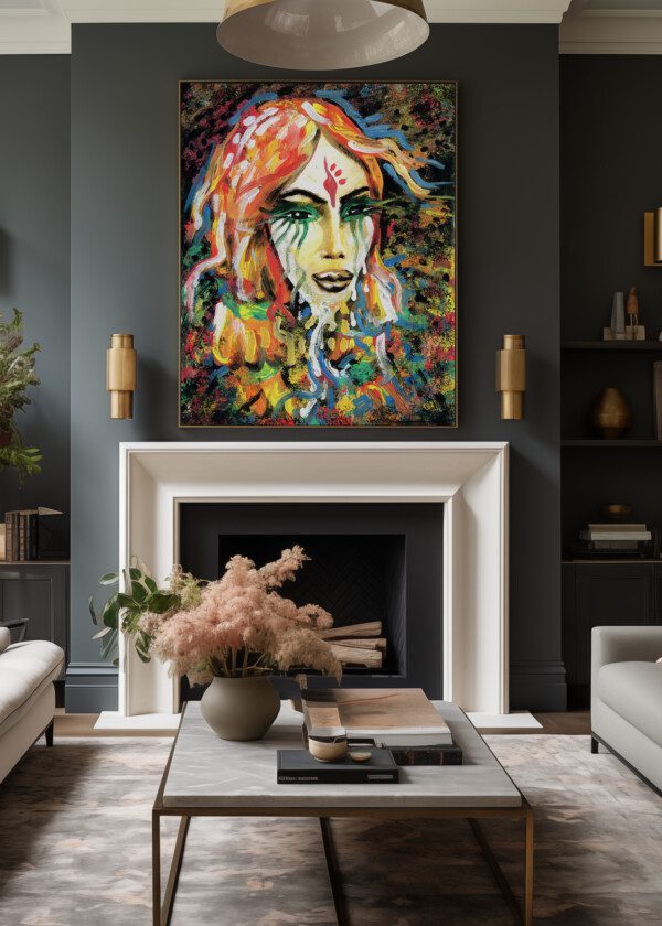 ILLUSTRATION, COLORFUL WOMAN