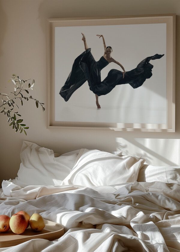 MODERN BALLET DANCER EXERCISING ISOLATED IN FULL BODY