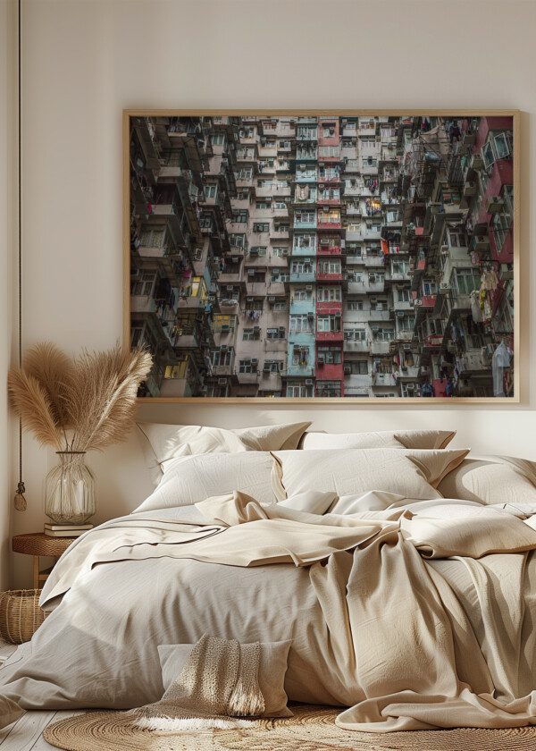 OVERCROWDED RESIDENTIAL BUILDING IN HONG KONG