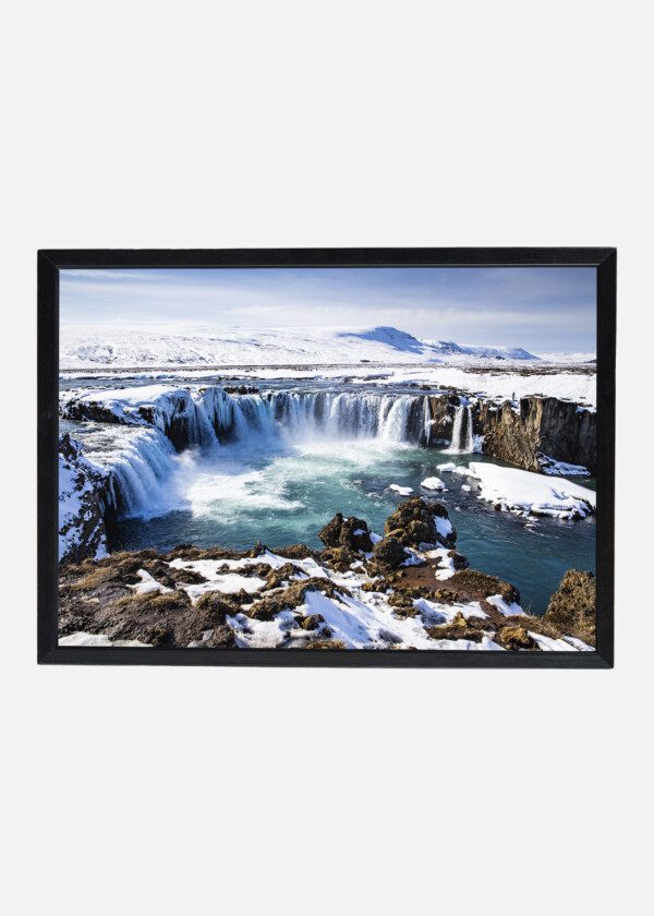 SCENIC VIEW OF GODAFOSS, ICELAND, IN EARLY SPRING IN APRIL