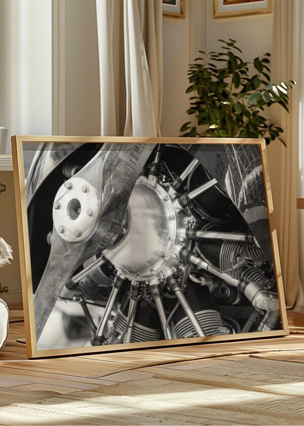 CLOSE UP OF AEROPLANE PROPELLER