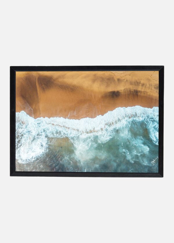 AERIAL VIEW OF WAVES AND BEACH OF BELLS BEACH AUSTRALIA