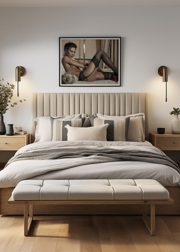 SLIM ATTRACTIVE SEXY MODEL IN HOME