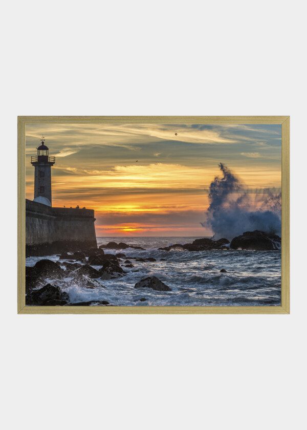 LIGHTHOUSE AND BIG WAVE