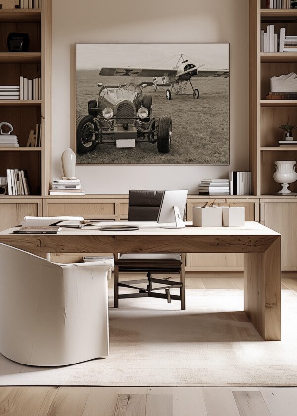 HISTORIC RACER AND MONOPLANE FOKKER EINDECKER