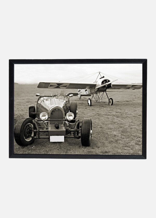 HISTORIC RACER AND MONOPLANE FOKKER EINDECKER