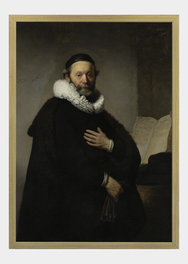 PORTRAIT OF JOHANNES WTENBOGAERT, BY REMBRANDT VAN RIJN, 1633