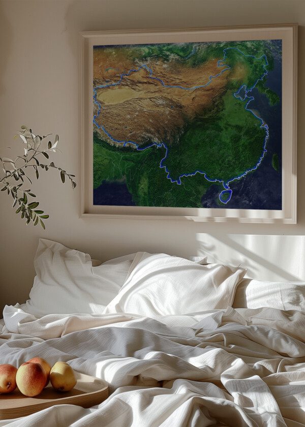 MAP OF CHINA ELEMENTS OF THIS IMAGE FURNISHED BY NASA