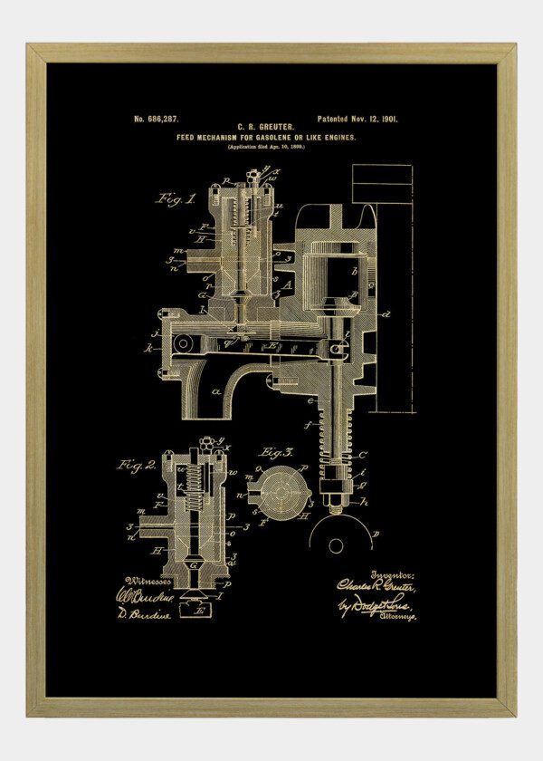 FEED MECHANISM FOR GASOLINE OR LIKE ENGINES