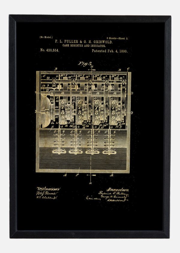 Motiv: Patent Print - Cash Register And Indicator Fig 2