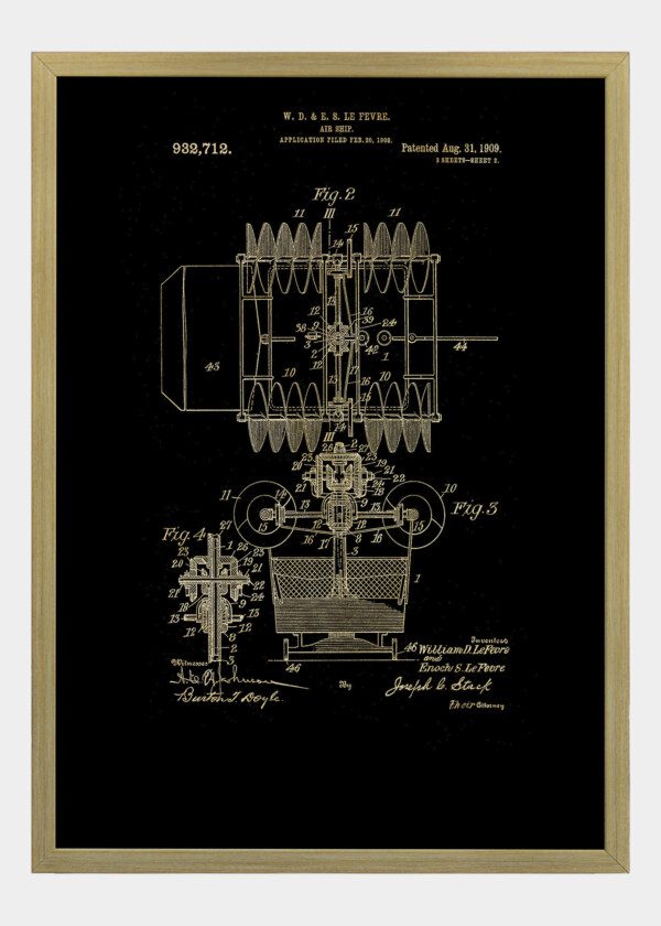 Motiv: Patent Print - Air Ship Fig 2-4