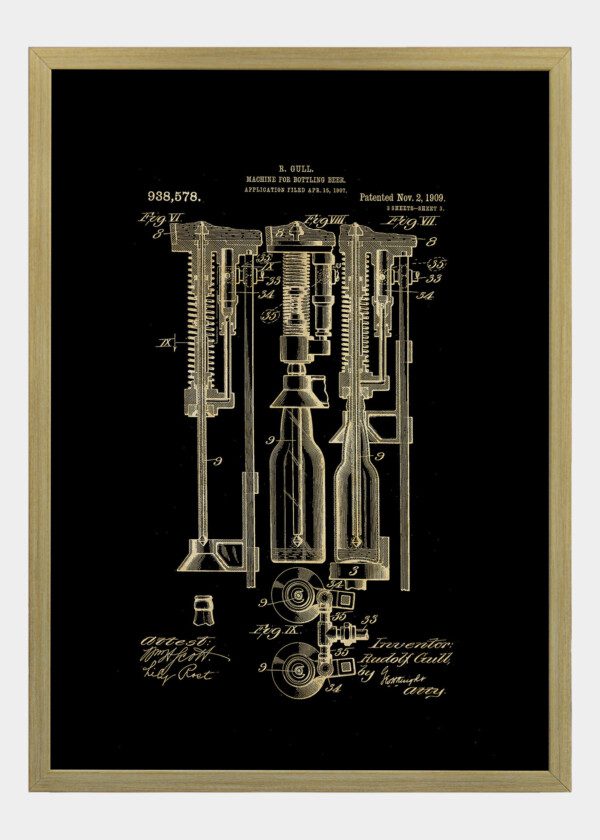 Motiv: Patent Print - Machine For Bottling Beer Fig 6-9