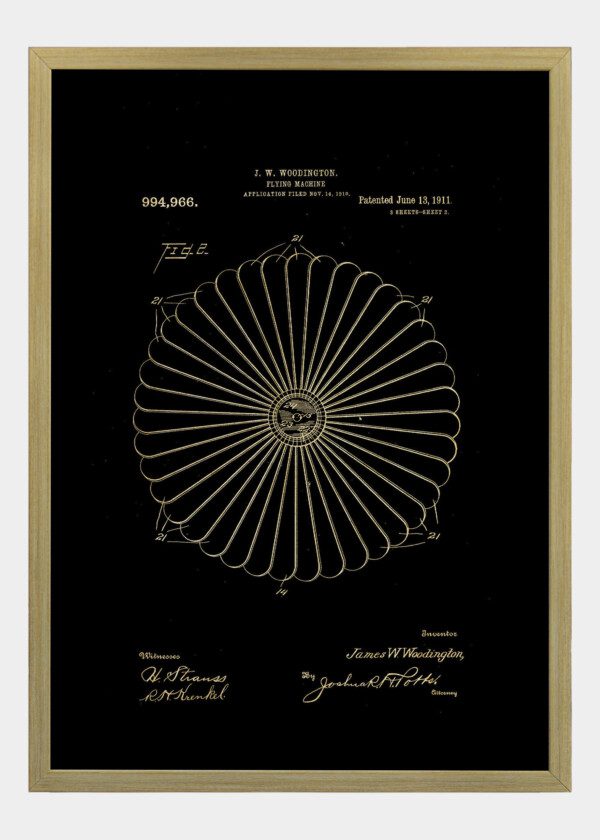 Motiv: Patent Print - J.W Woodington Flying Machine Fig 2