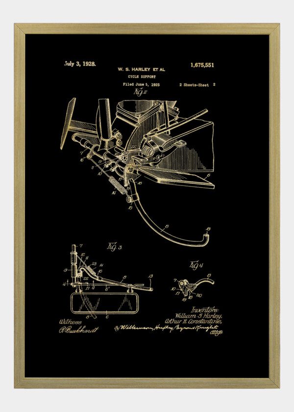 Motiv: Patent Print - W.S Harley Cycle support 1928